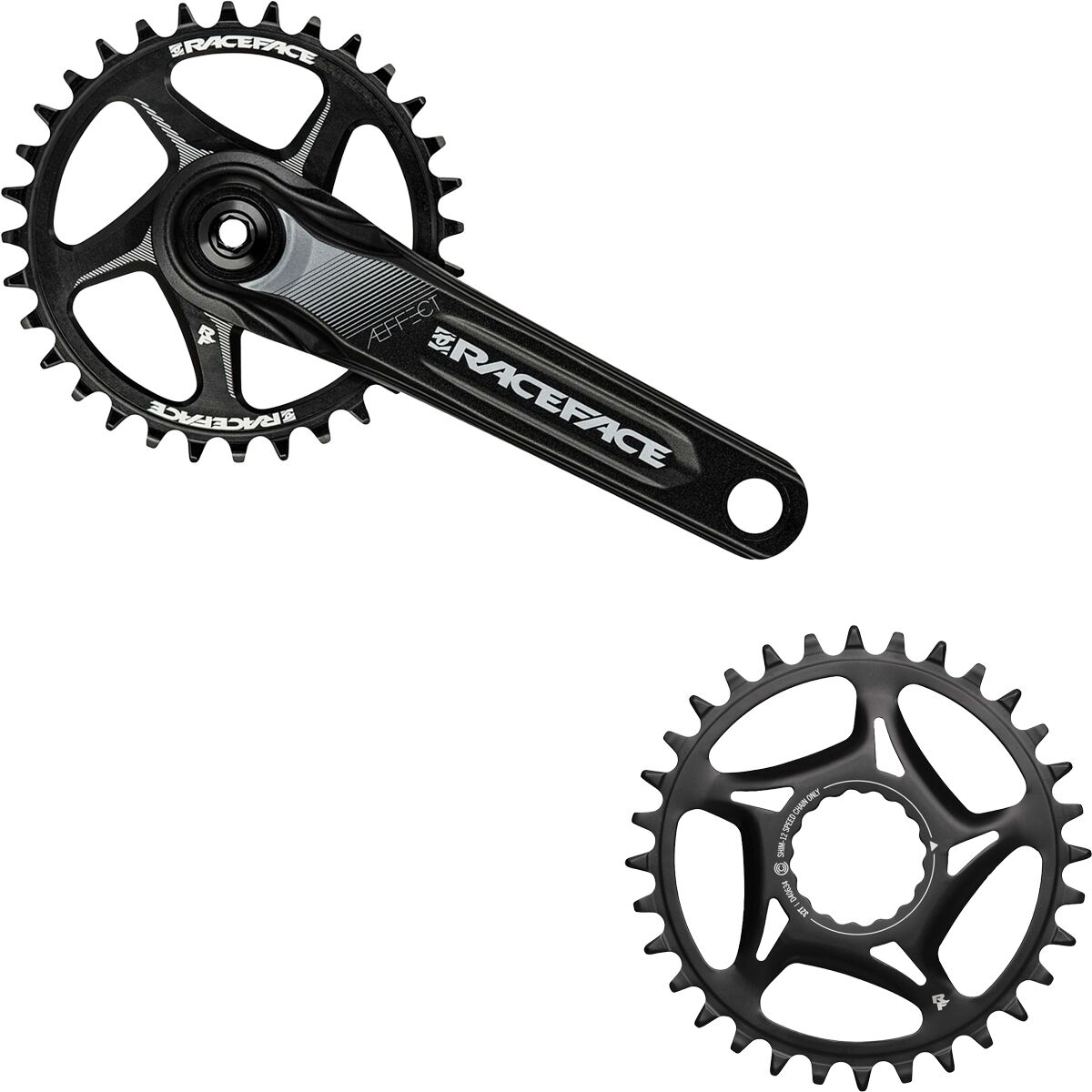 Race Face Aeffect EXI Crankset - Bike Build Black, 170mm, 32t
