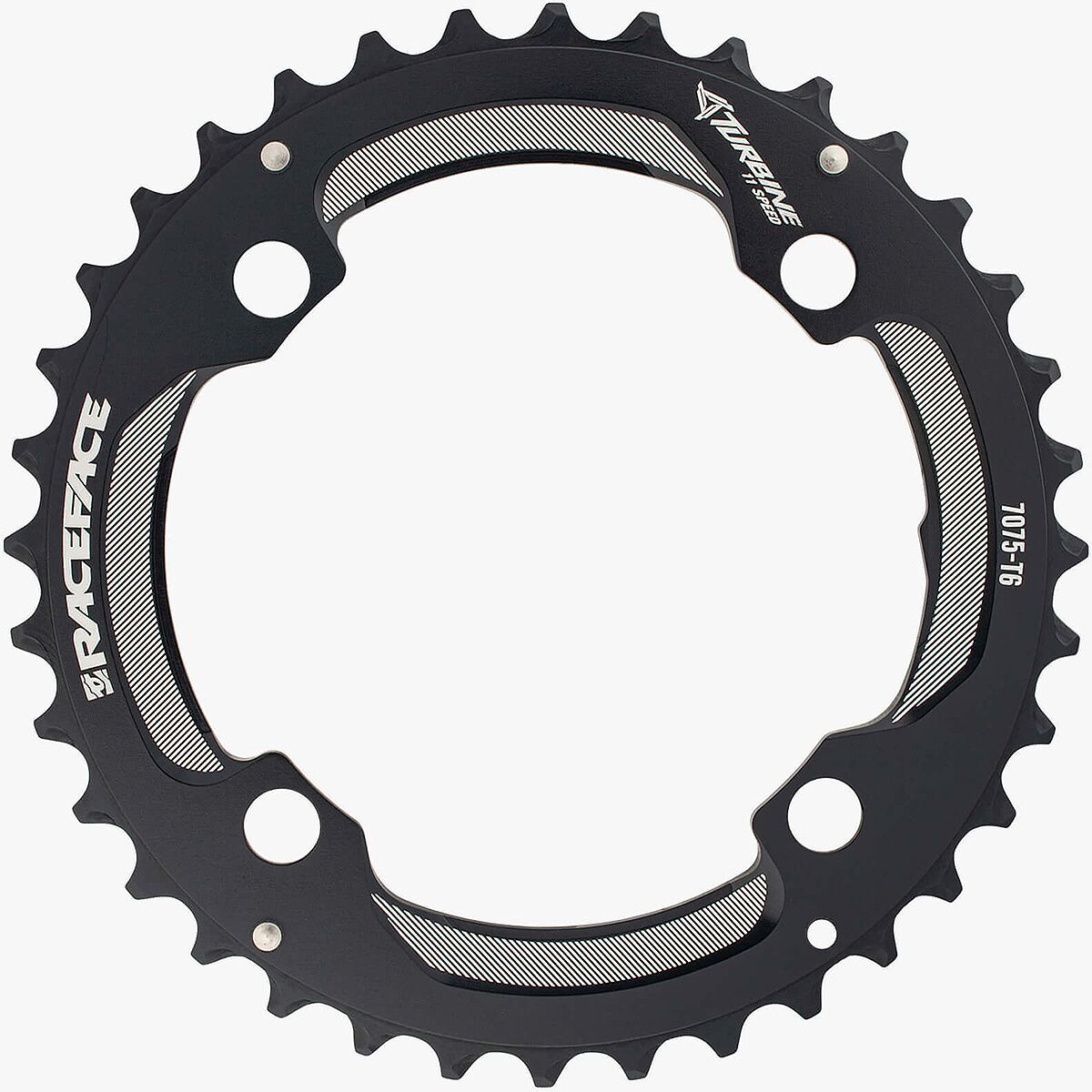Race Face Turbine 2x Chainring Black, 64/104mm BCD, 26/36t