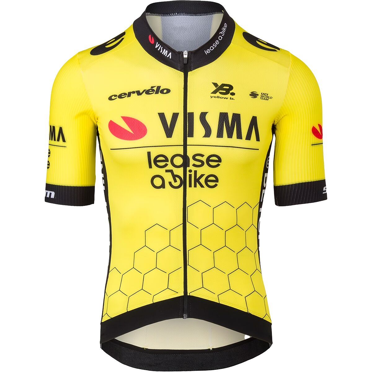 Racing-Gear Team Visma-Lease a Bike Aero Jersey - Men's Yellow/Black, L