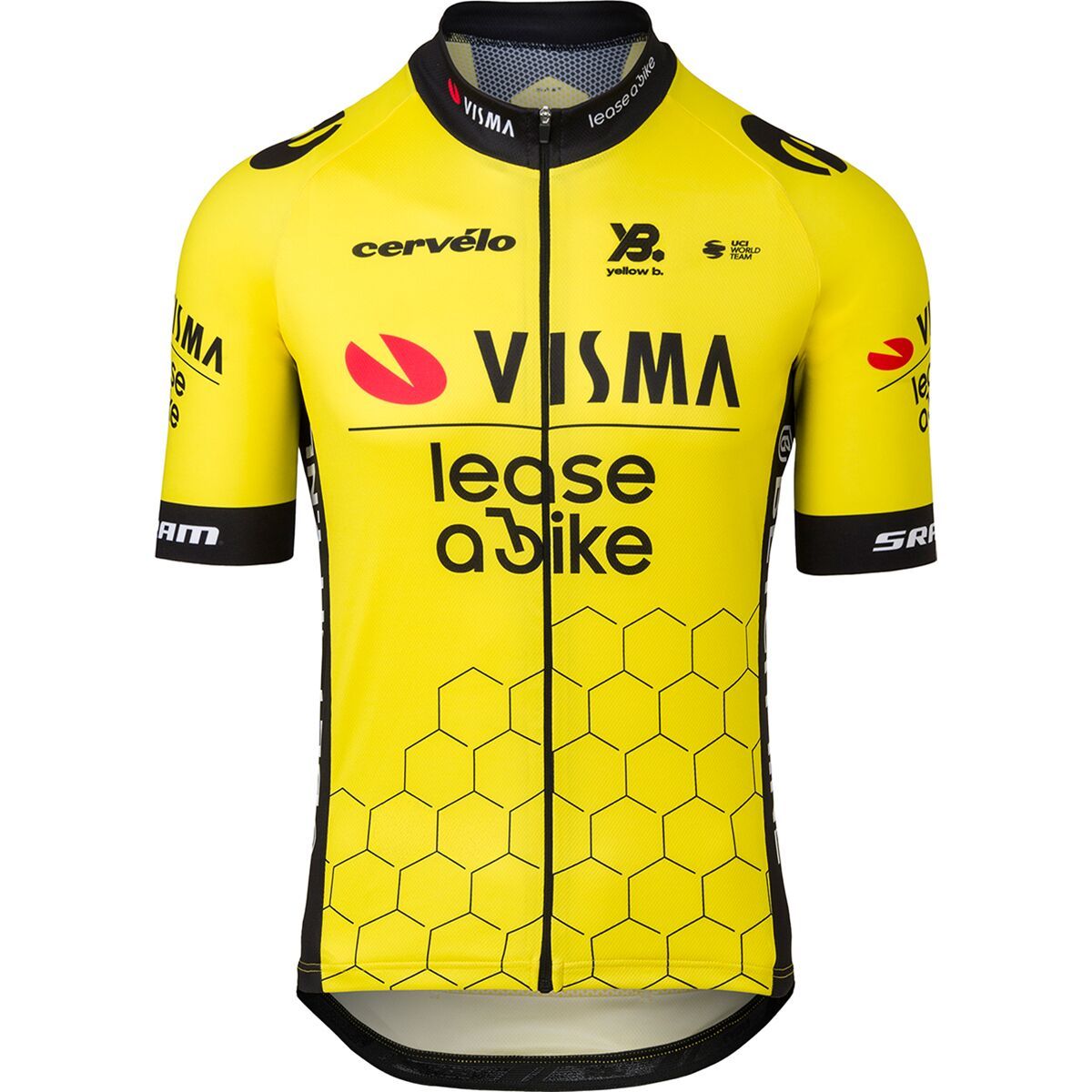 Racing-Gear Team Visma-Lease a Bike Short-Sleeve Jersey - Men's Yellow/Black, XXL