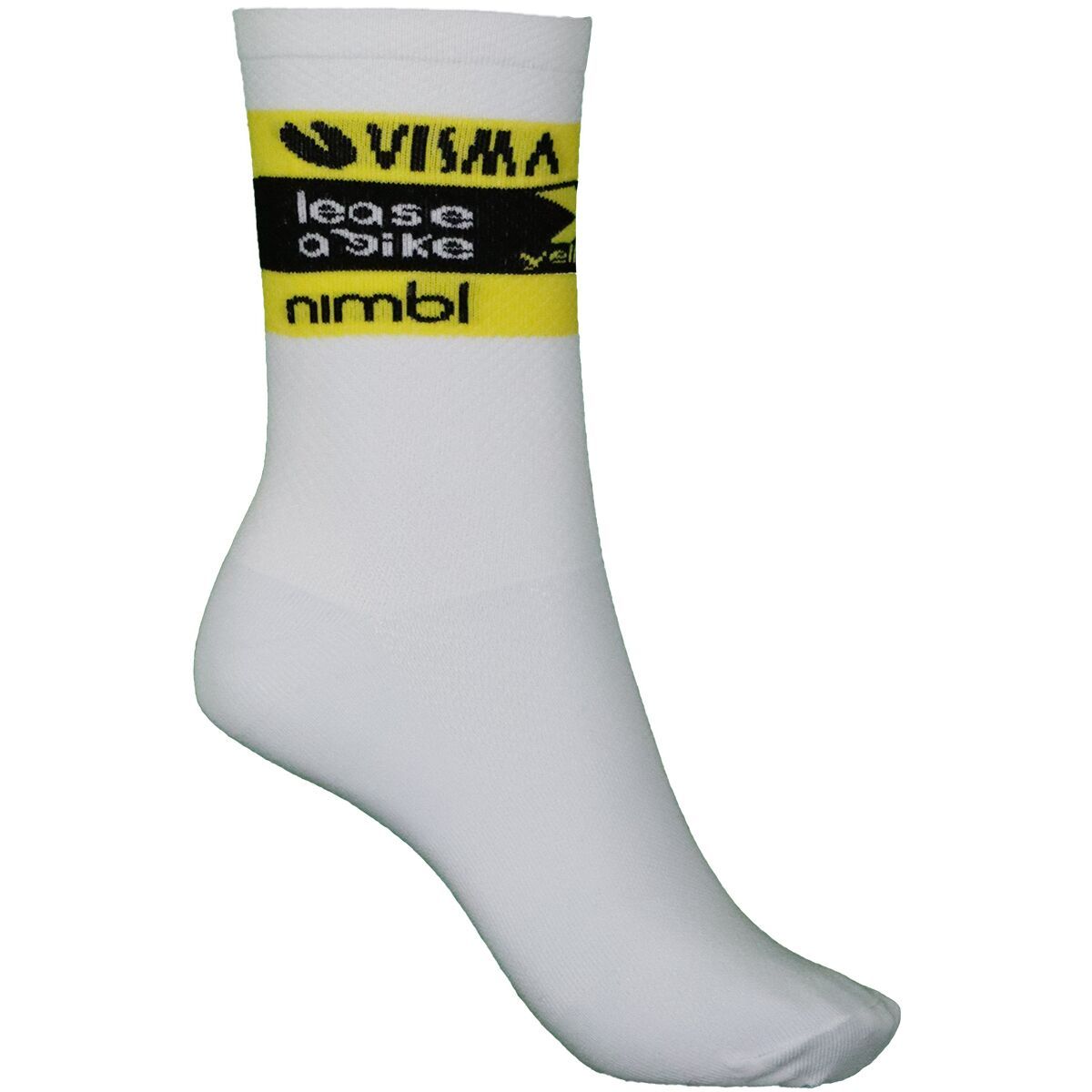 Racing-Gear Team Visma-Lease a Bike Sock Yellow/White, L/XL - Men's