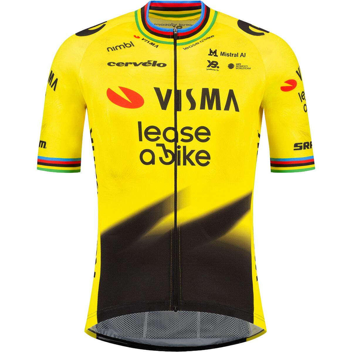 Racing-Gear Team Visma Lease a Bike Former World Champion Jersey - Men's Yellow/Black/World Champion Trim, L