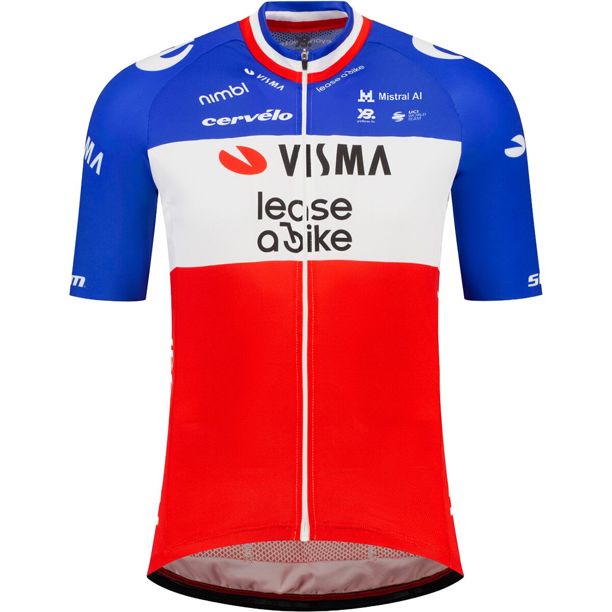 Racing-Gear Team Visma Lease a Bike French Champion Jersey - Men's Blue/White/Red, S