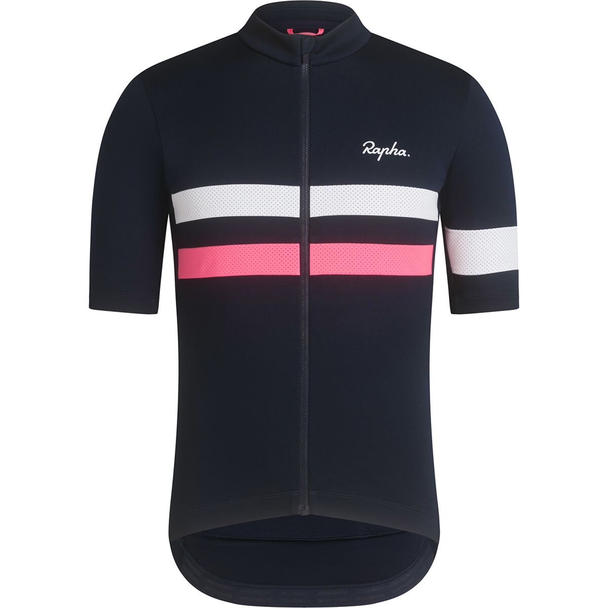 Rapha Rapha Brevet Jersey - Men's Dark Navy/High-Vis Pink/White, L