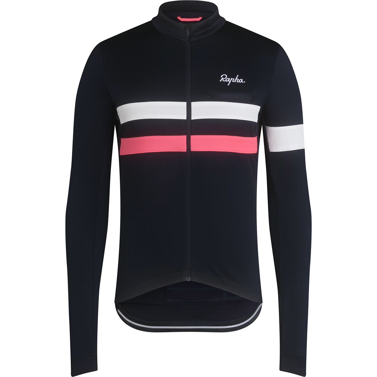 Rapha Rapha Brevet Long-Sleeve Jersey - Men's Dark Navy/High-Vis Pink/White, S