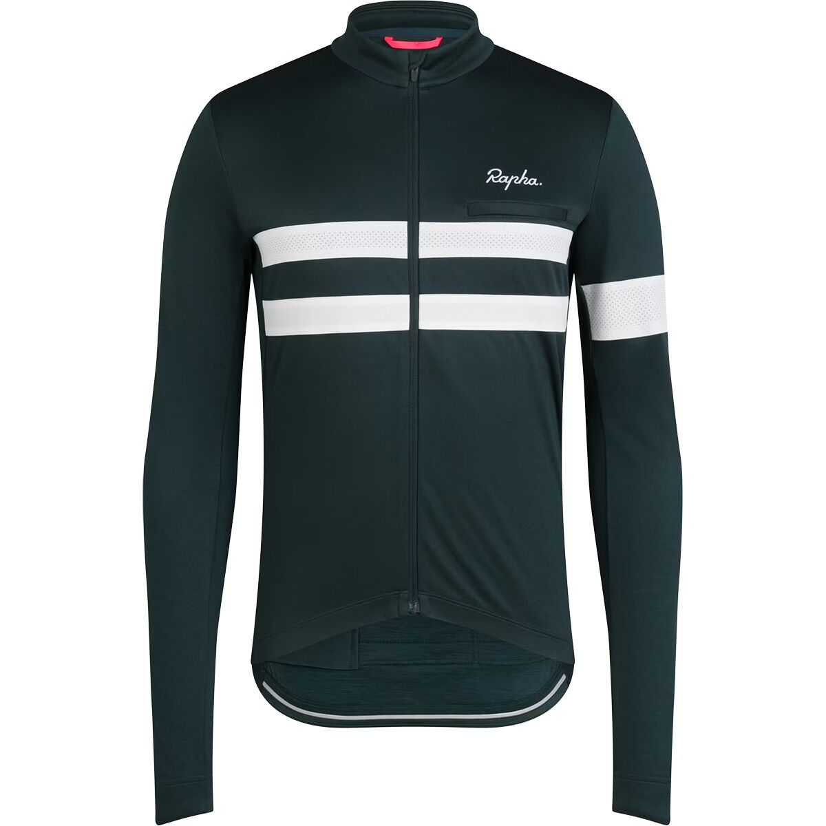 Rapha Brevet Long-Sleeve Jersey - Men's Forest Green/White, XL