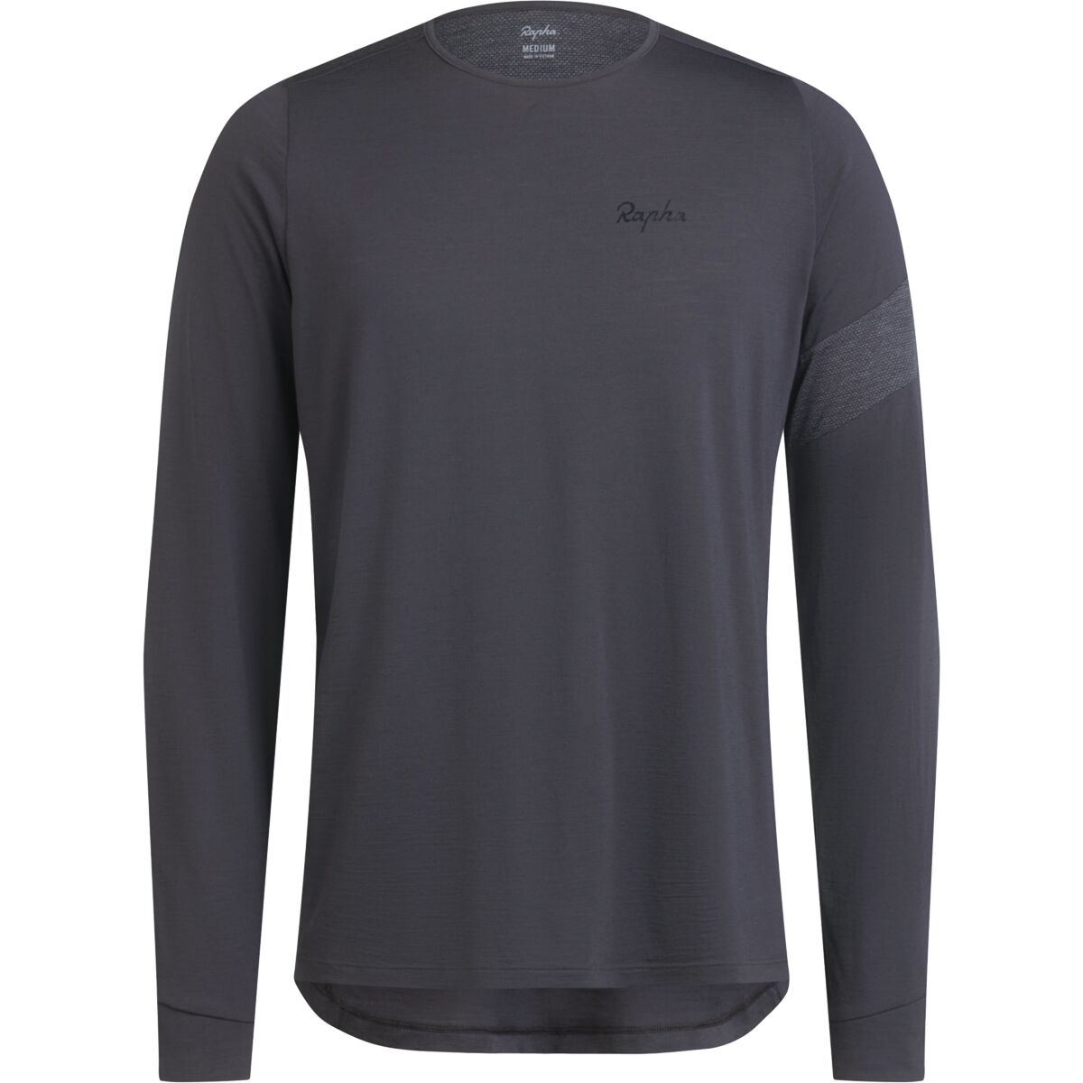 Rapha Trail Merino Long-Sleeve T-shirt - Men's Dark Grey/Black, XS