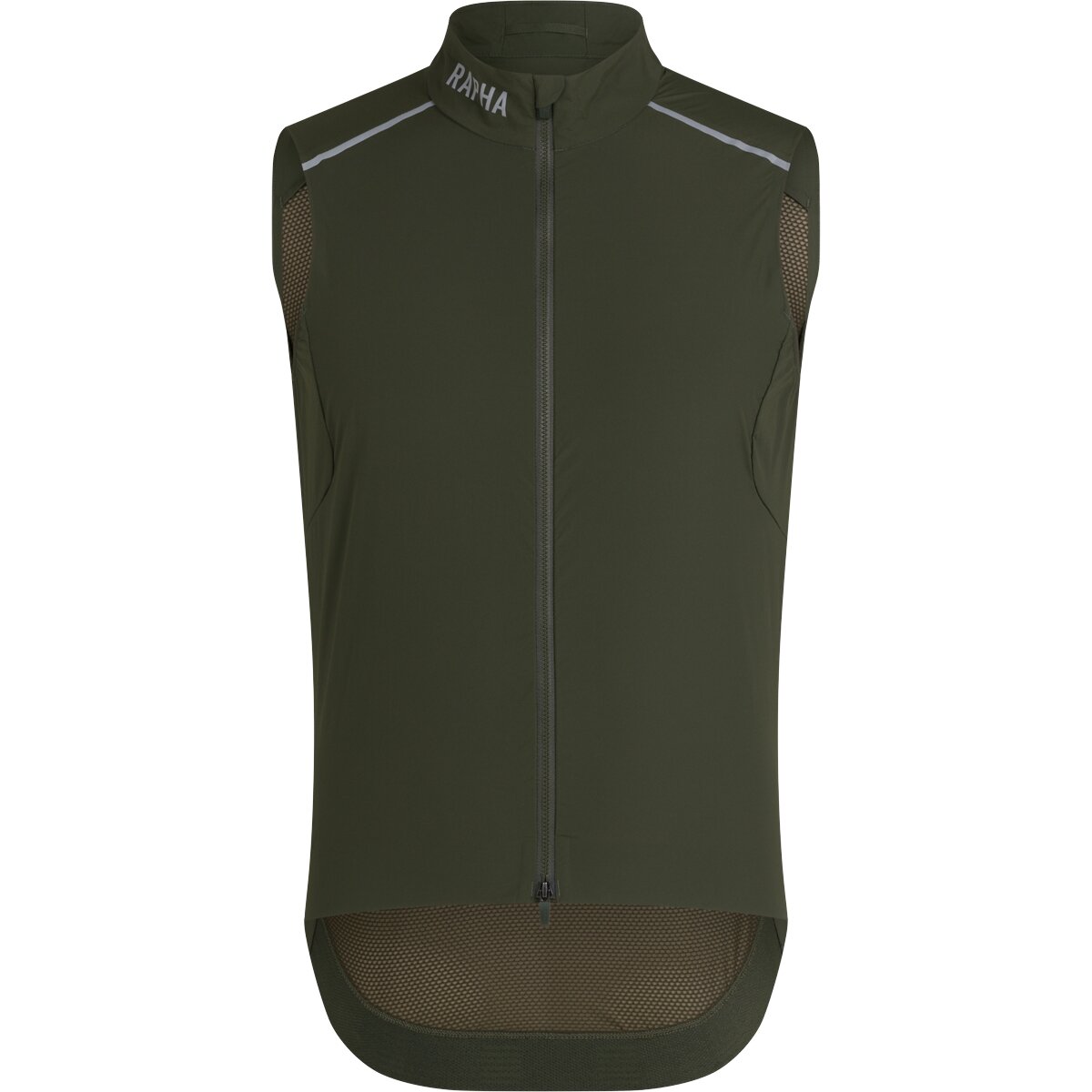 Rapha Pro Team Gilet - Men's Dark Green/Silver Reflective, M