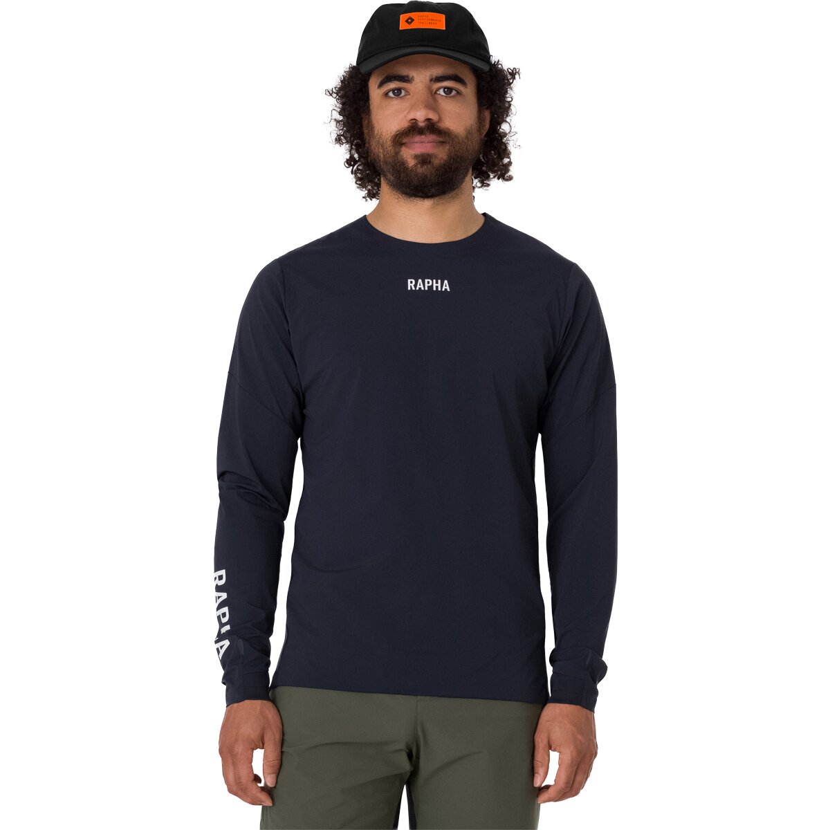 Rapha Trail Finale Windblock Jersey - Men's Black/White, M