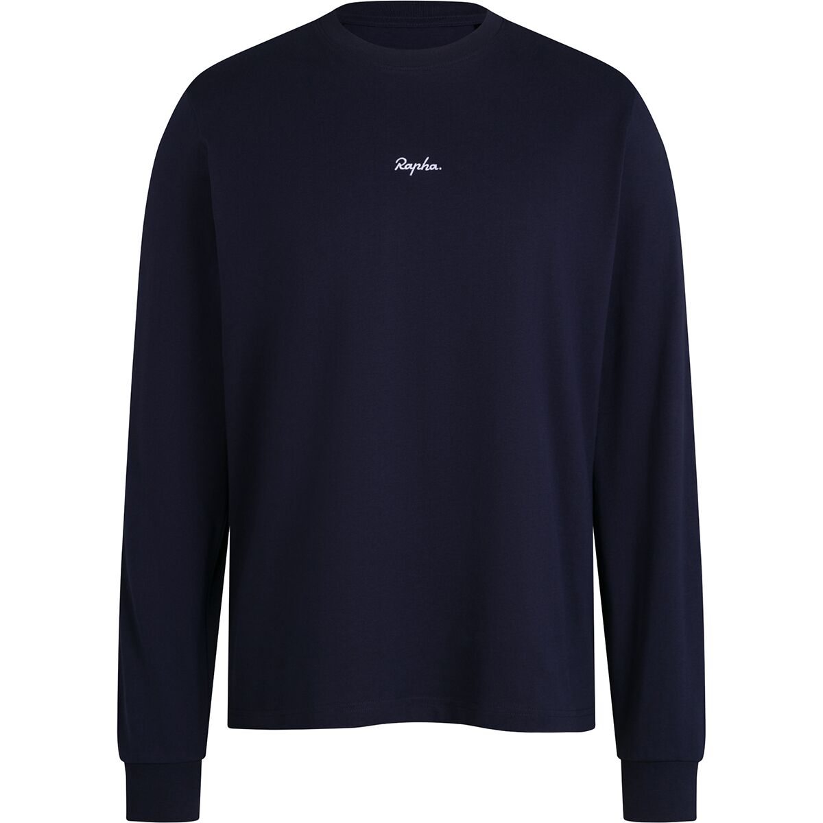 Rapha Rapha Cotton Long-Sleeve T-Shirt - Men's Dark Navy/White, XXL - $90.00 at Competitive Cyclist