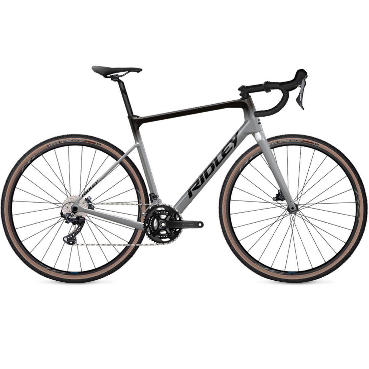 Ridley Ridley Grifn GRX RX800 2x Road Bike Battleship Grey/Black Metallic, L