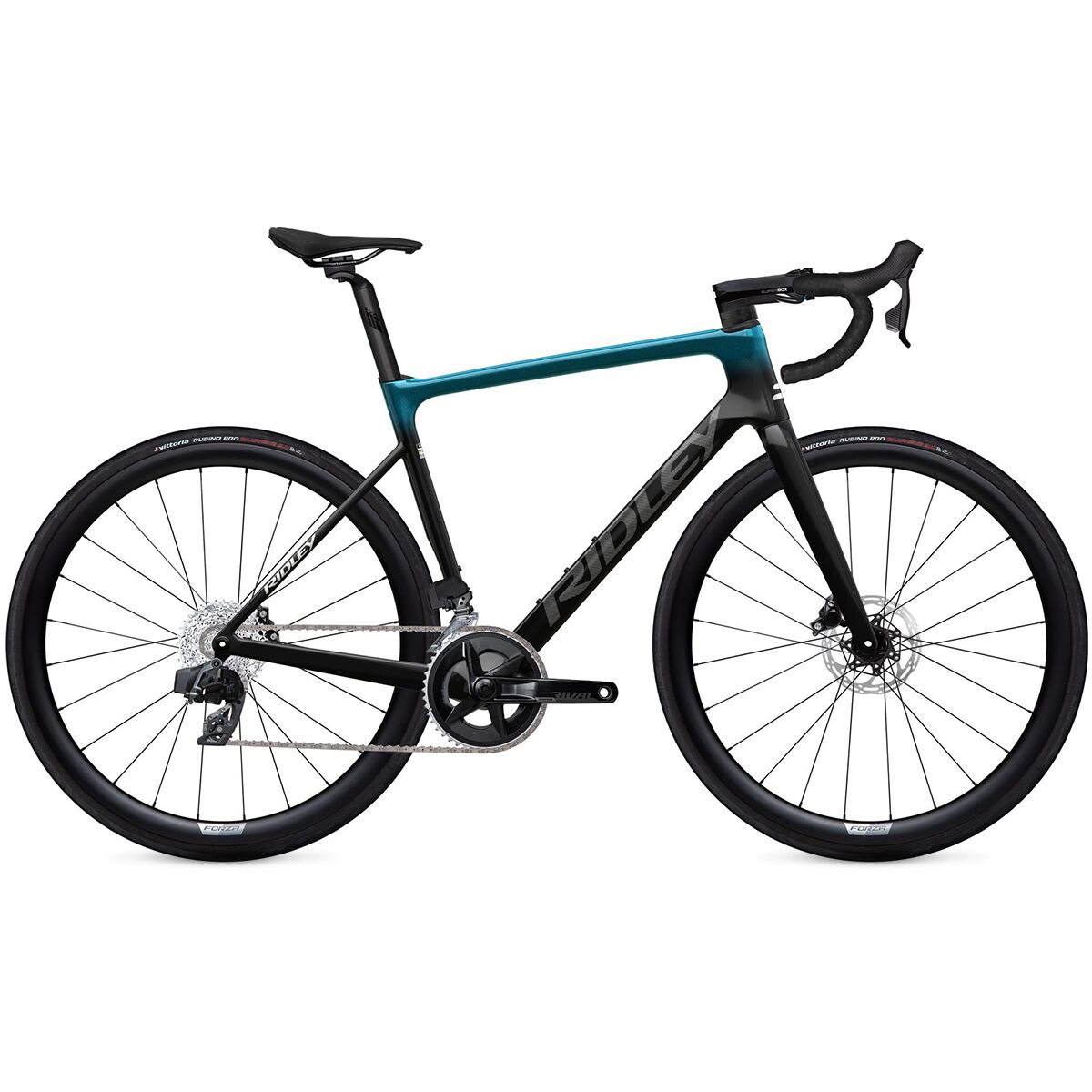 Ridley Ridley Falcn Rival AXS Carbon Wheel Road Bike UD Carbon/Aqualand/Silver, L