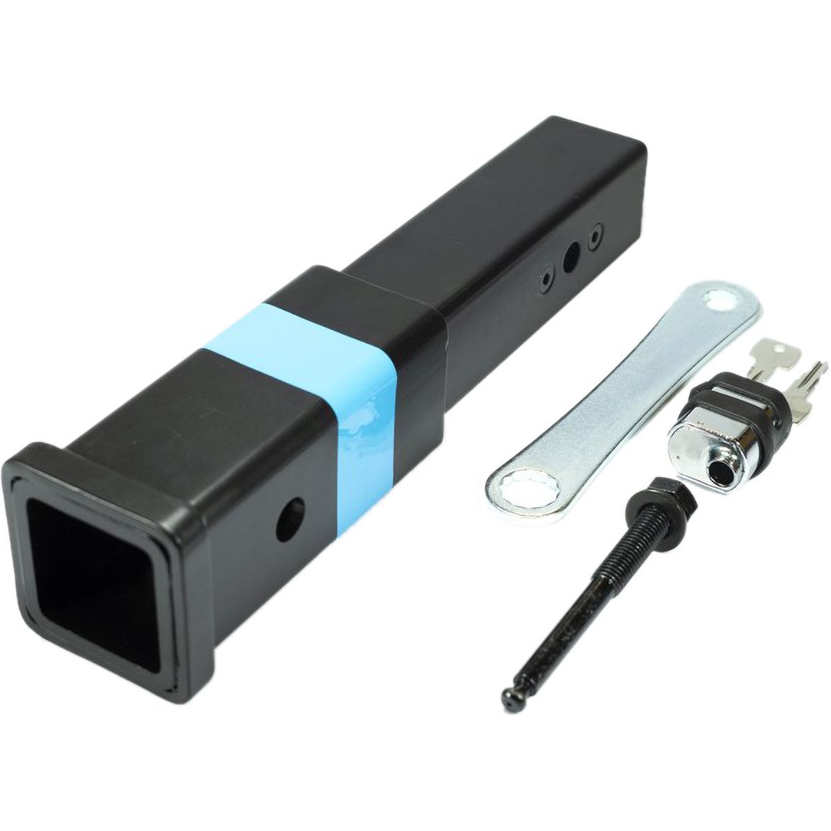 Rockymounts RockyMounts 8in Hitch Extension LS with Premium Lock Black, 2in Receiver