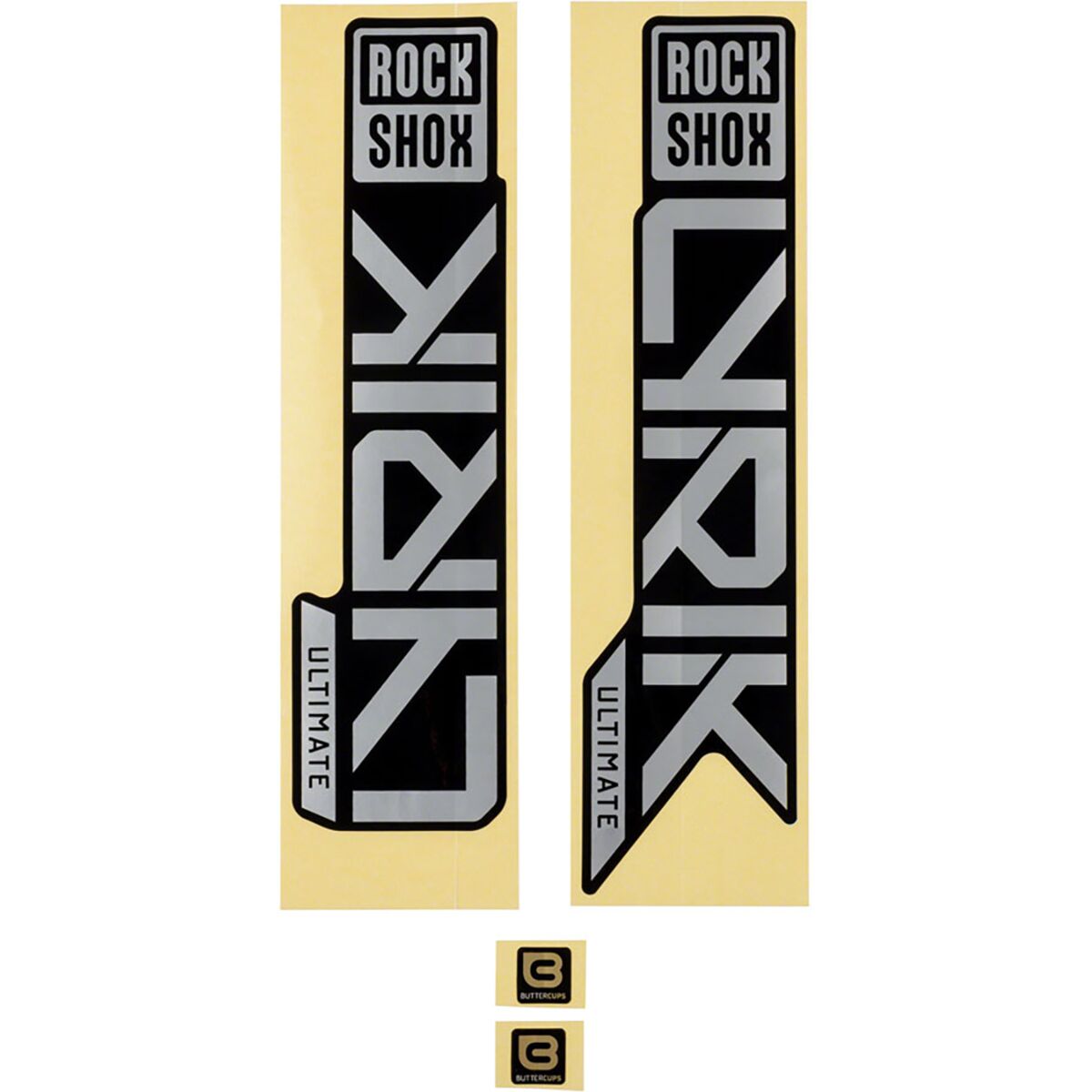RockShox Lyrik Ultimate Decal Kit Matter Silver, 2023+, One Size