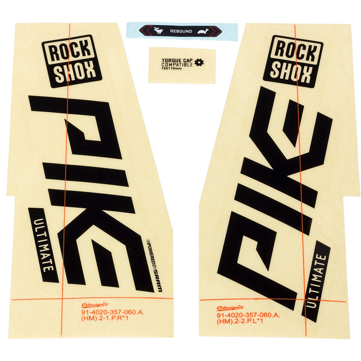 Rockshox RockShox Pike Ultimate Decal Kit Polar Foil, One Size