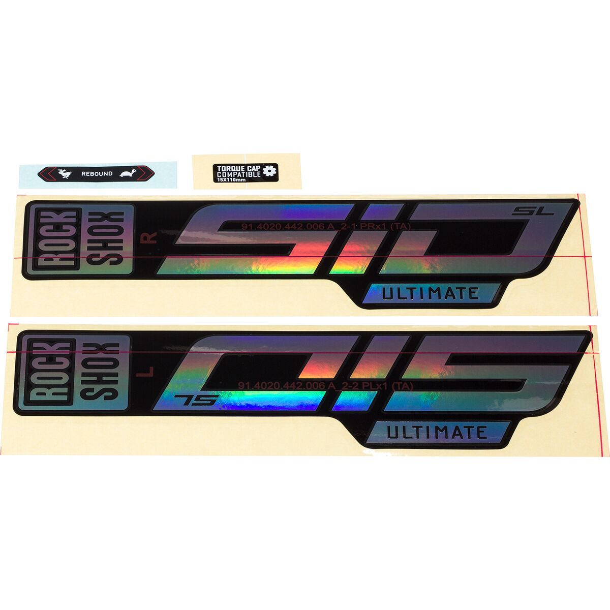 Rockshox RockShox SID SL Ultimate Decal Kit Polar Foil for Black, One Size