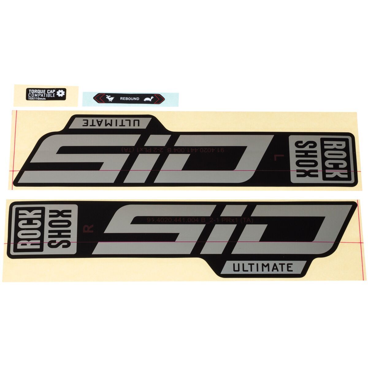 RockShox SID Ultimate Decal Kit Gloss Polar for Blue, One Size