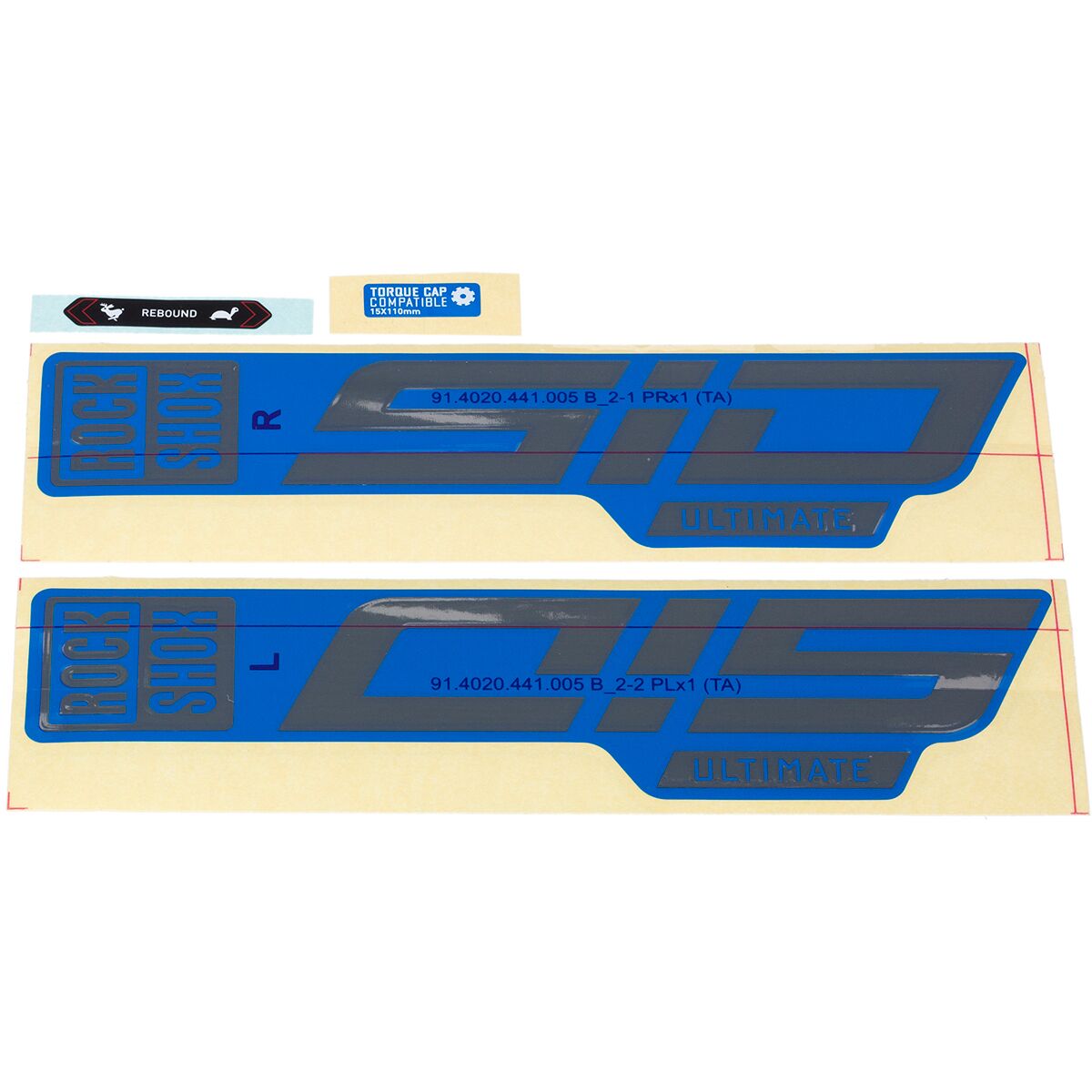 RockShox SID Ultimate Decal Kit Gloss Polar for Blue, One Size