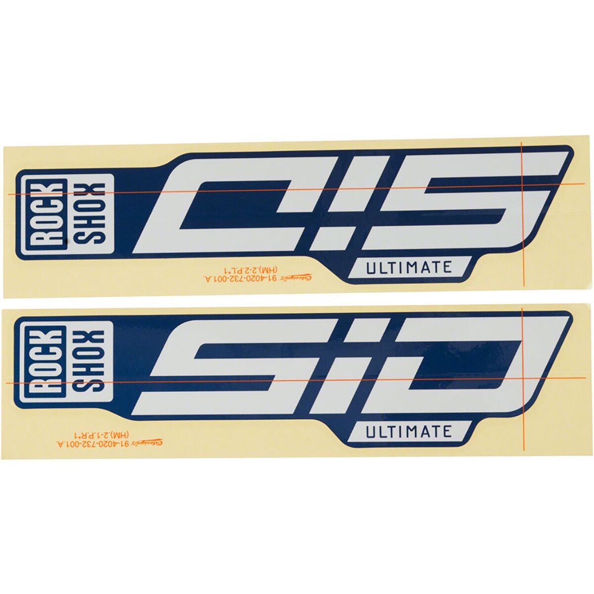 RockShox SID Ultimate Decal Kit Gloss Polar for Blue, One Size