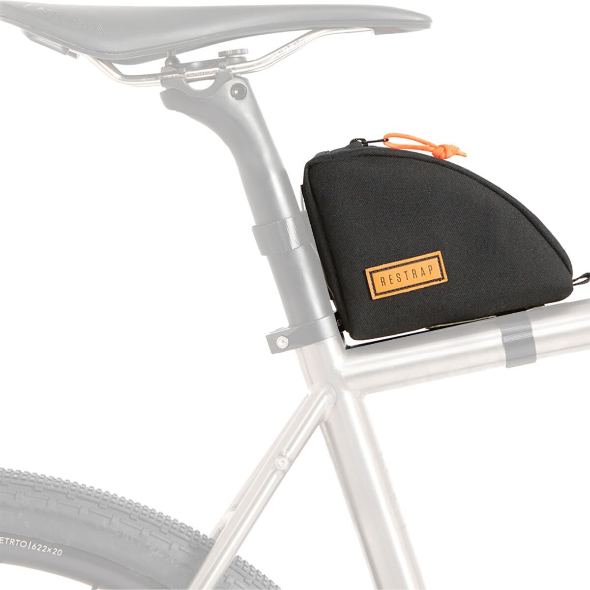 Restrap Rear Toptube Bag Black, One Size