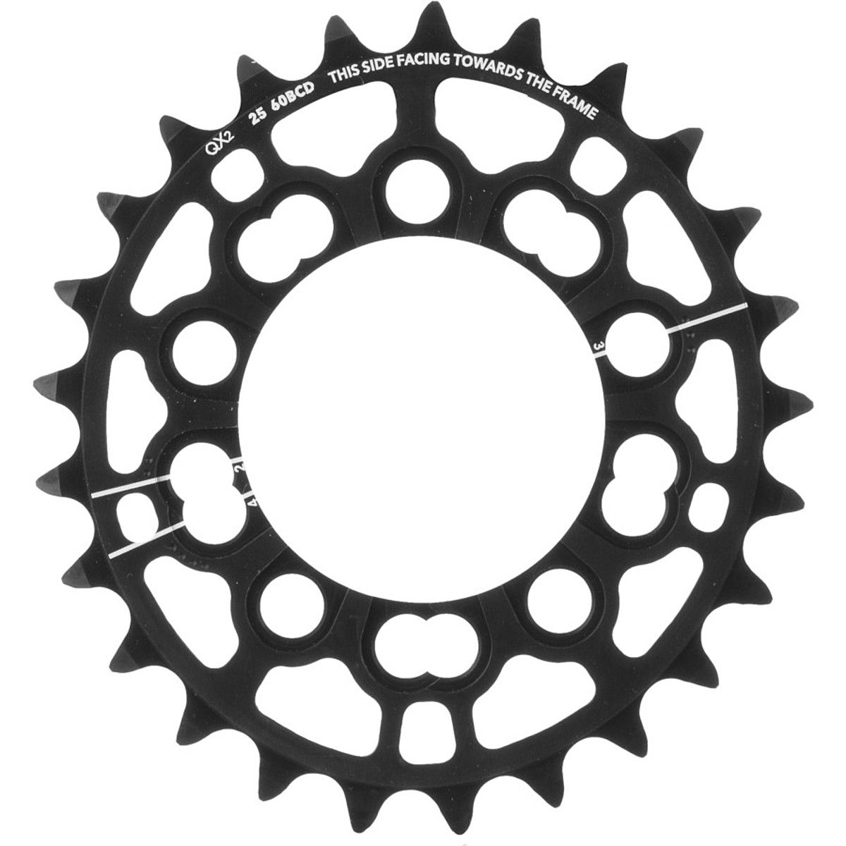 Rotor QX2 Inner Chainring Black, 22Tx60 BCD