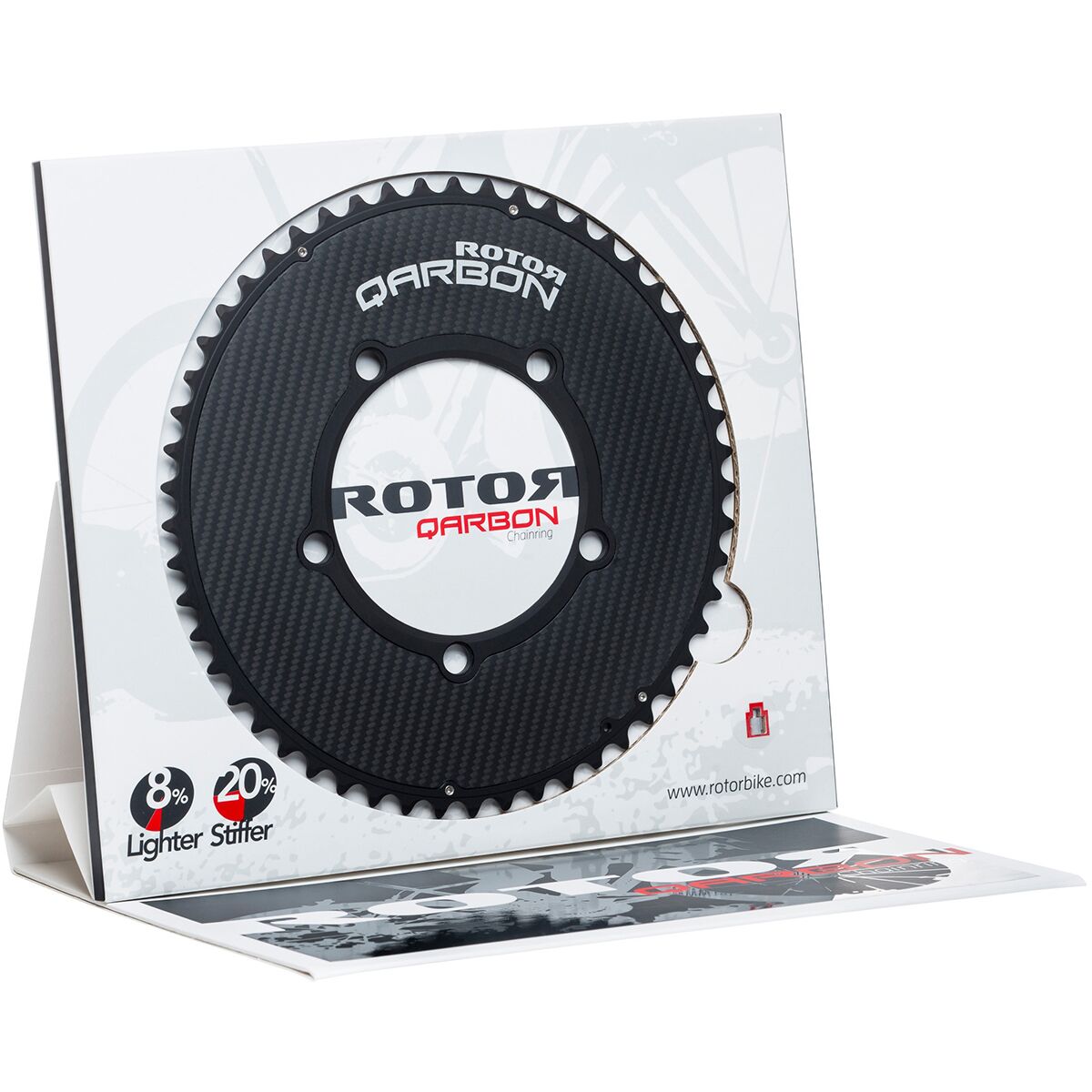 Rotor noQ Qarbon Aero 52⁄36 5-Arm 110x5 BCD Road Carbon Chainring
