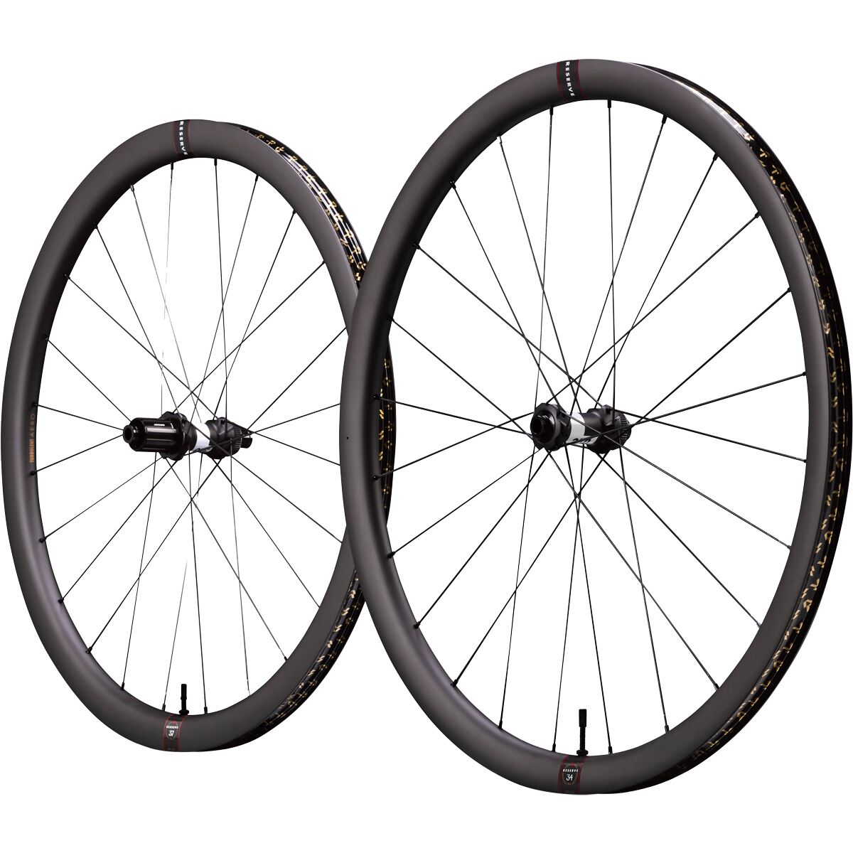 Reserve 34/37 TA DT 350 Carbon Wheelset Black, 12x100x12/142, HG, Centerlock