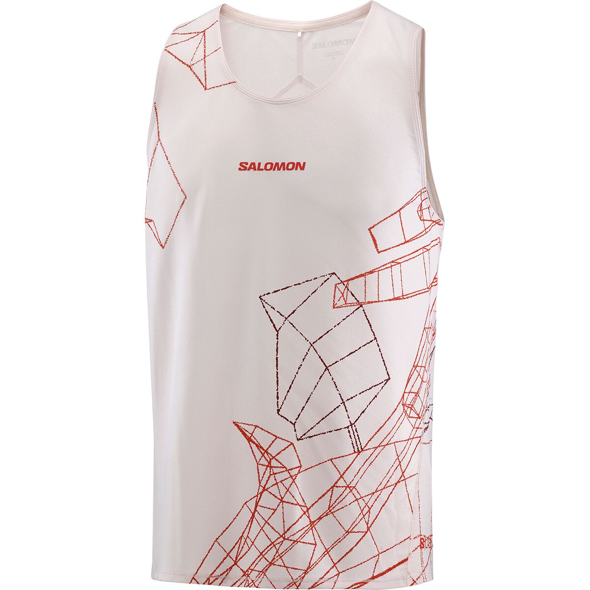 Salomon Salomon S/Lab Speed Singlet - Men's Lilac Ash/Fiery Red, XL