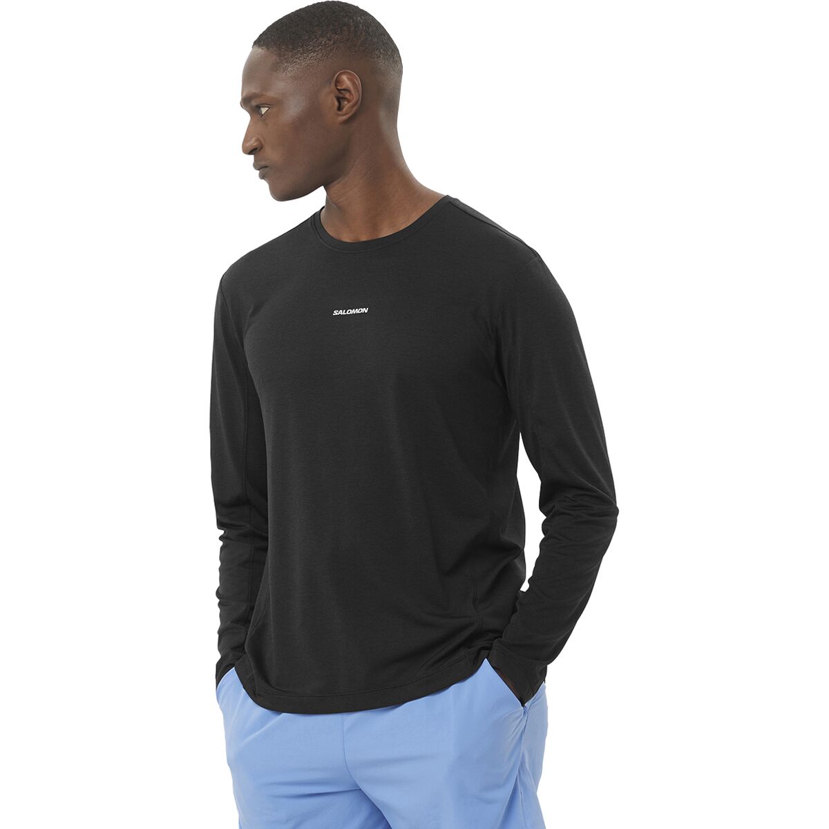 Salomon Salomon Shkout Core Long-Sleeve T-Shirt - Men's Deep Black, L - $54.95 at Competitive Cyclist