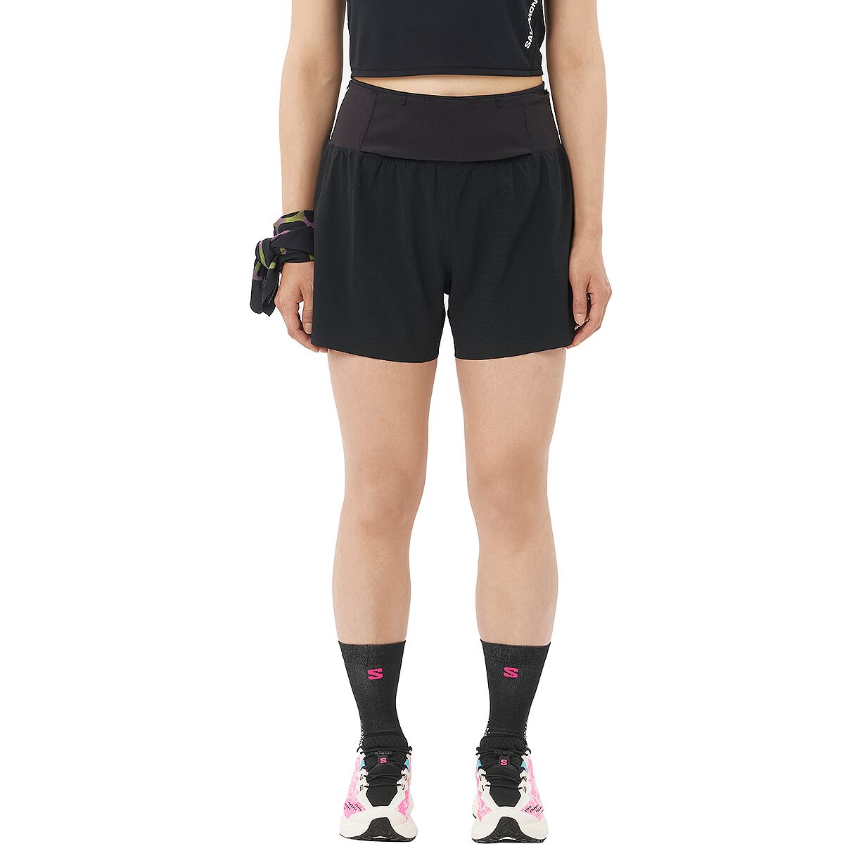 Salomon Sense Aero 2in1 4in Shorts - Women's Deep Black, L