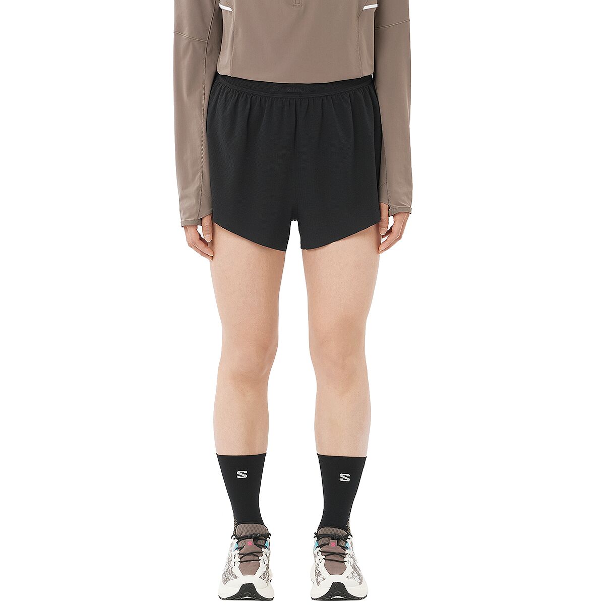 Salomon Salomon Sense Aero Splt 3in Shorts - Women's Deep Black, XS - $64.95 at Competitive Cyclist