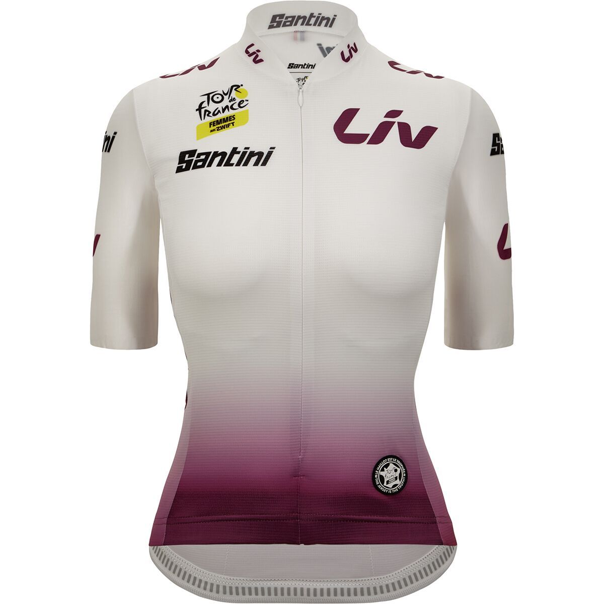 Santini TDF Femme Avec Zwift Best Young Rider Jersey - Women's Bianco, XL