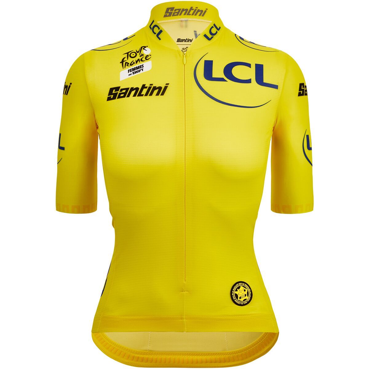 Santini TDF Femme Avec Zwift Overall Leader Jersey - Women's Giallo, XL