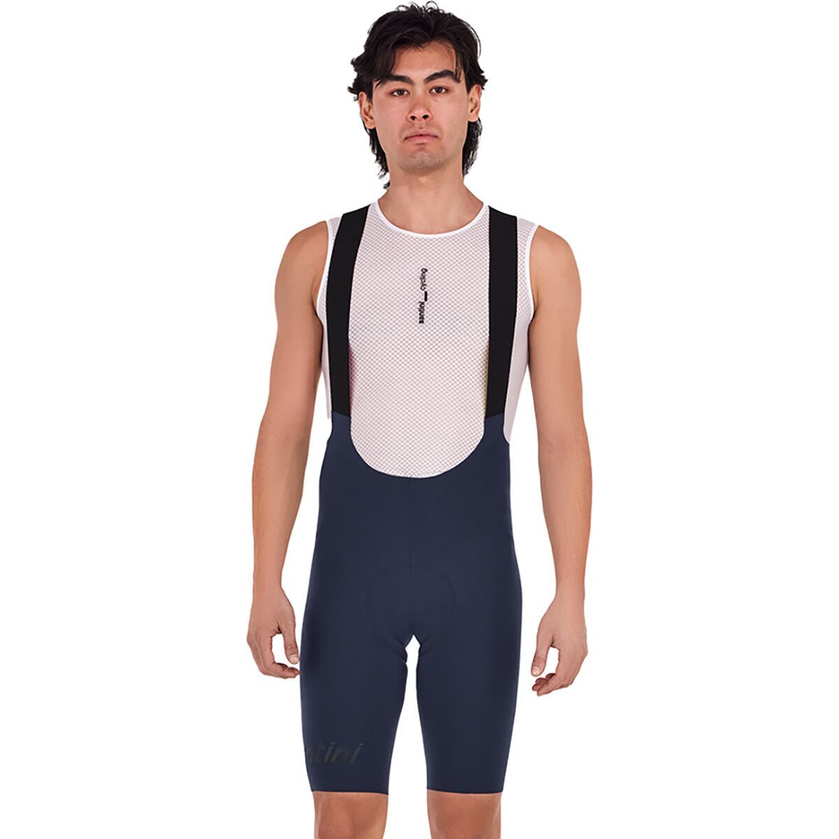 Santini Unico Edge Bib Short - Men's Navy Blue, L