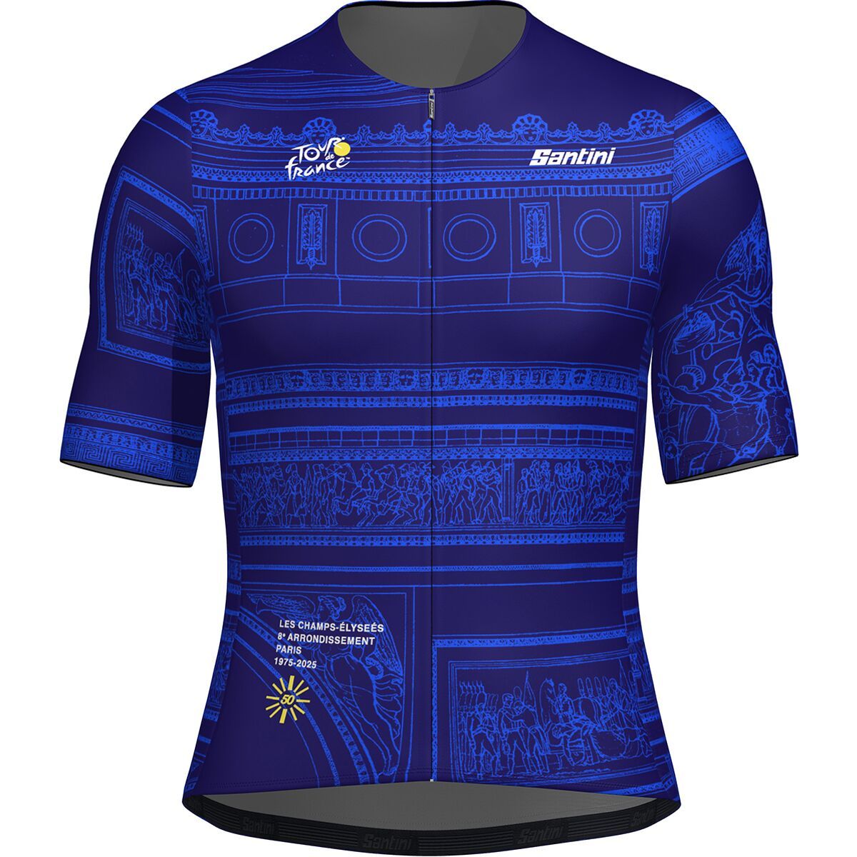 Santini Tdf Arrivee Arc De Triomphe Jersey - Men's Marine Blue, L