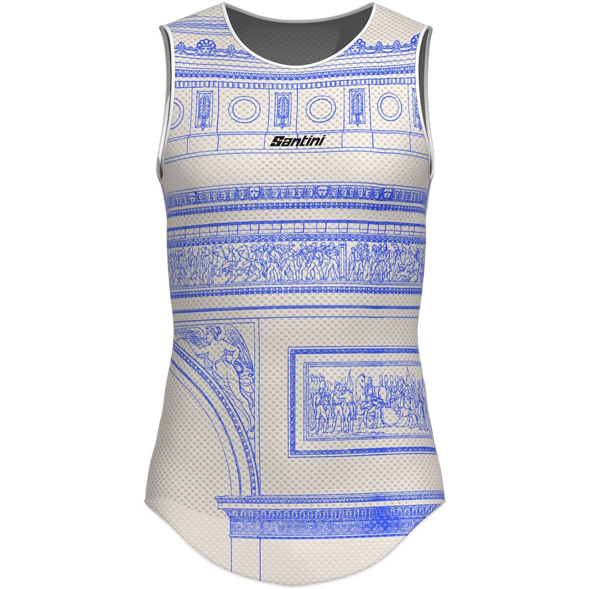 Santini Tdf Arrivee Arc De Triomphe Sleeveless Baselayer - Men's Print, M