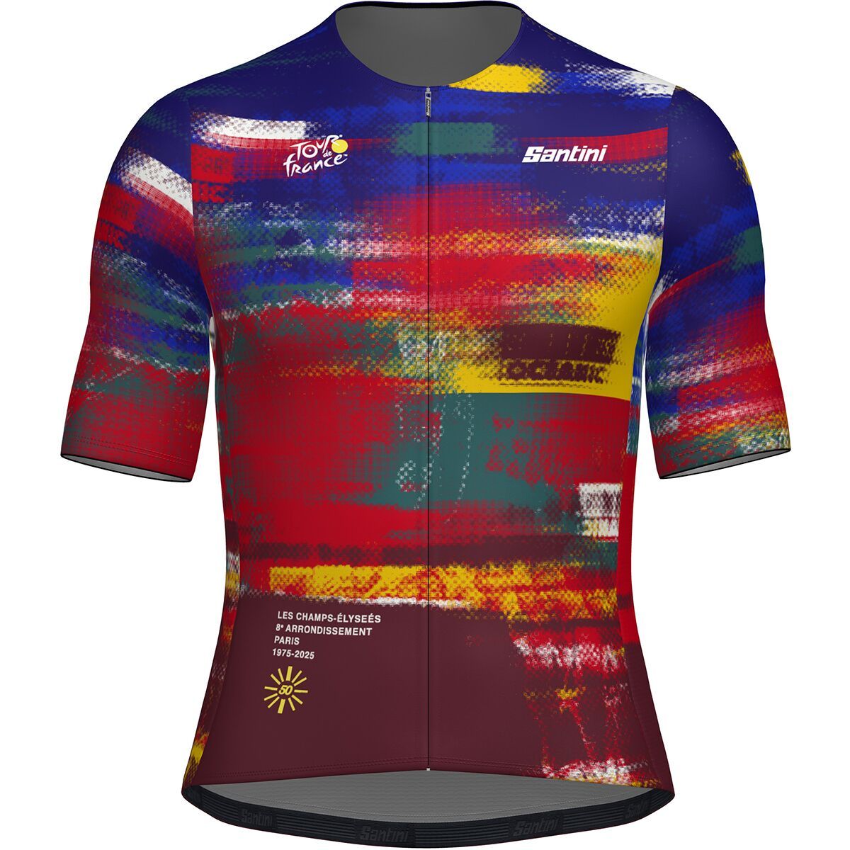 Santini Tdf Arrivee Dash Jersey - Men's Print, L