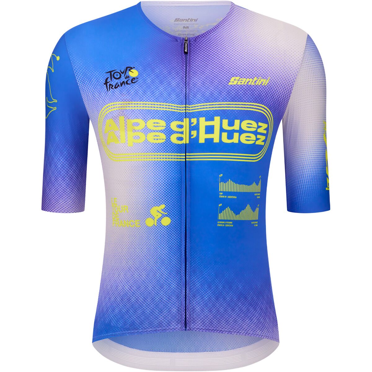 Santini Santini TDF Alpe D'Huez Short-Sleeve Jersey - Men's Lilla/Lilac Purple, M