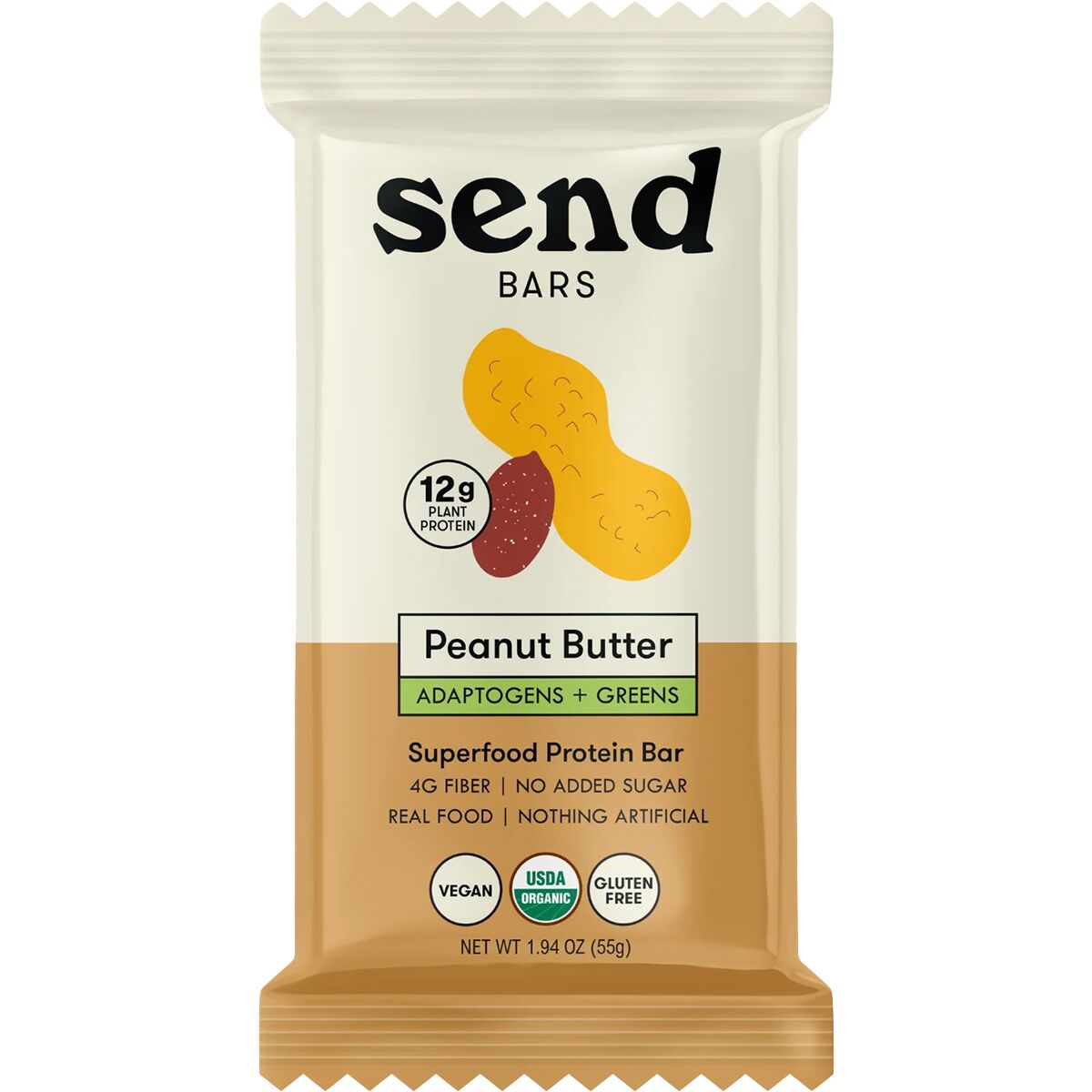 Send Bars SEND Bars Organic Protein Bar- 8-Pack Peanut Butter, 8 Bars