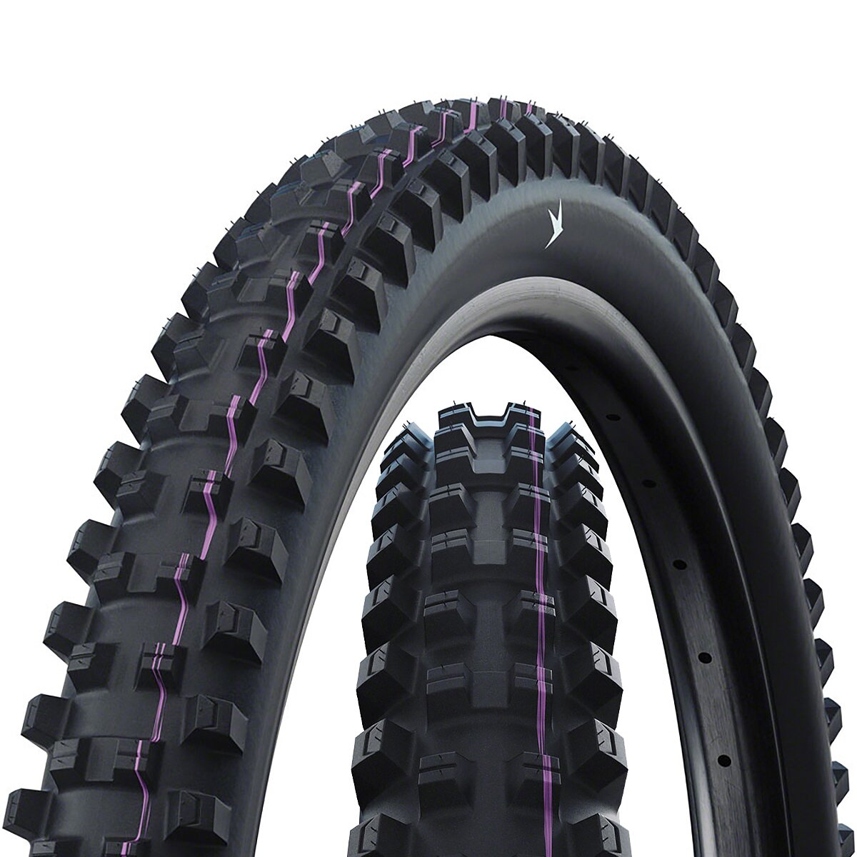 Schwalbe Shredda Front Evolution Tubeless Radial Tire - 29in Black, Gravity Pro Addix Ultra Soft E-50, 29x2.5in