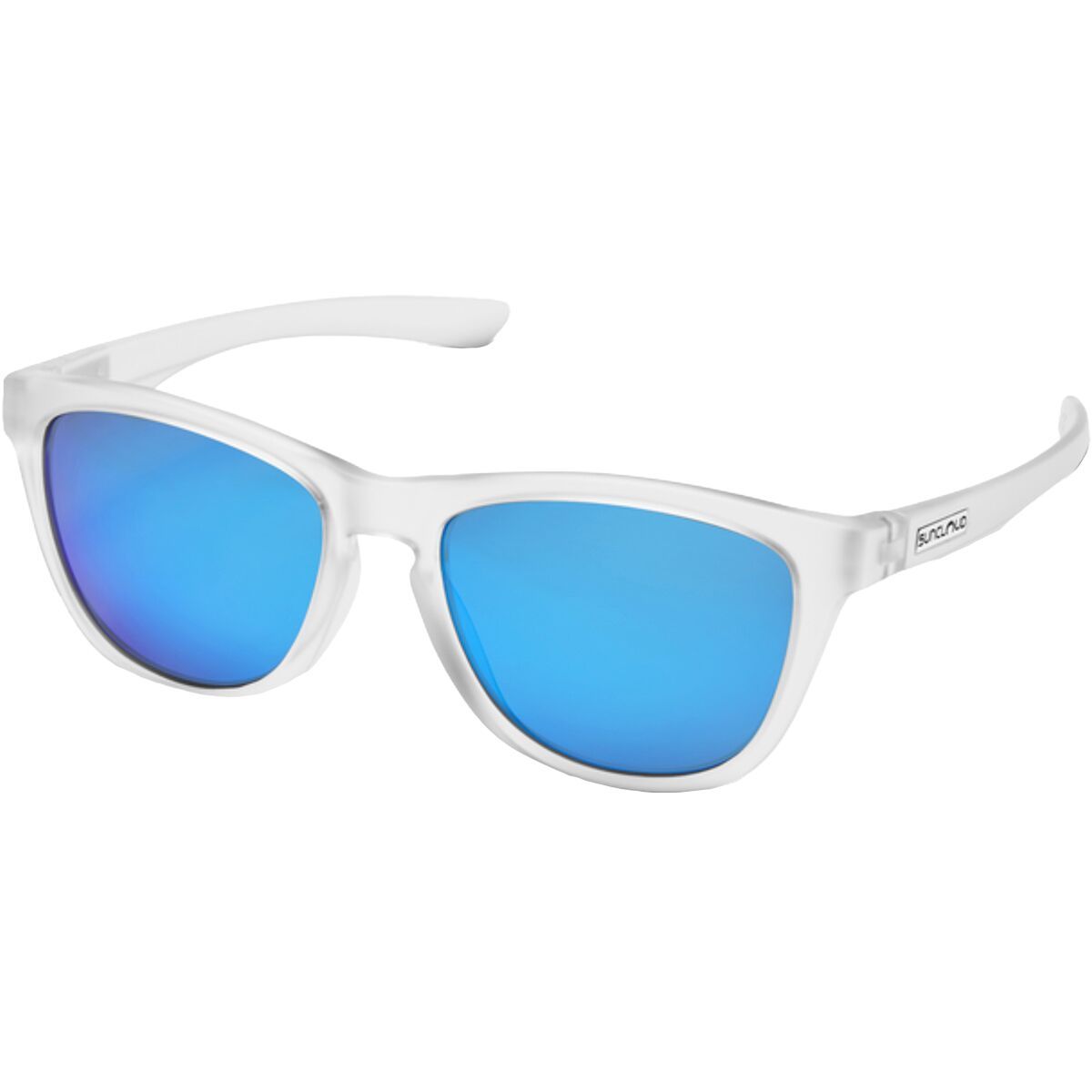 Suncloud Polarized Optics Suncloud Polarized Optics Topsail Polarized Sunglasses Matte Crystal/Polar Blue Mirror, One Size - Men's