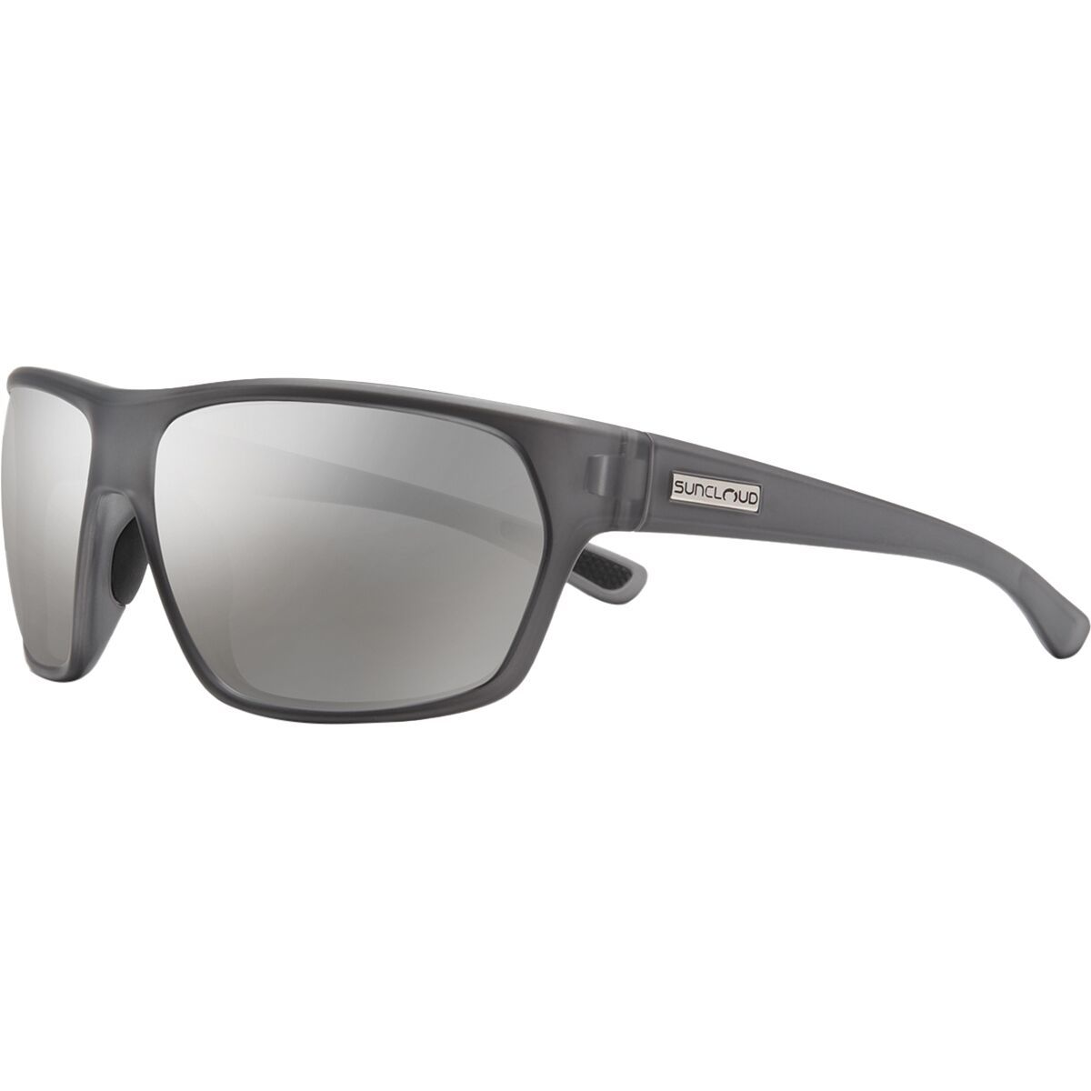 Suncloud Polarized Optics Suncloud Polarized Optics Boone Polarized Sunglasses Matte Silver Gray/Polar Silver Mirror, One Size - Men's