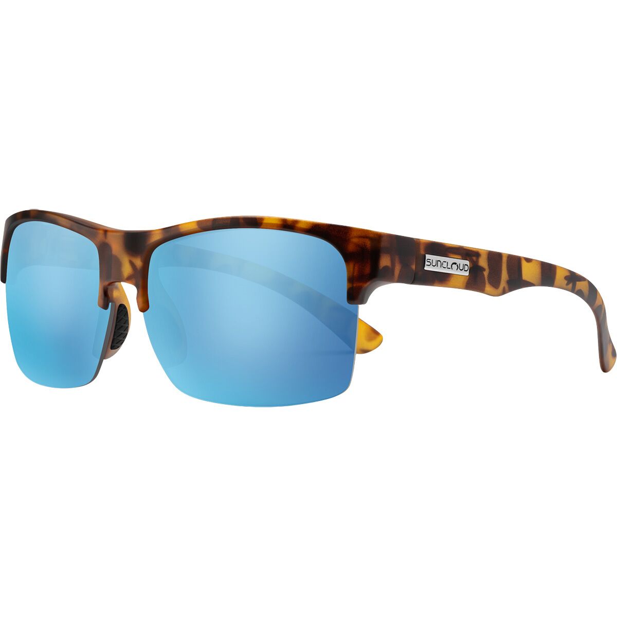 Suncloud Polarized Optics Suncloud Polarized Optics Rambler Lite Sunglasses Matte Tortoise/Polarized Aqua Mirror, One Size