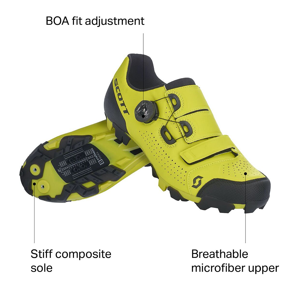Scott MTB Team Boa Mountain Bike Shoes Black Men's Size 13 US 48 EU 