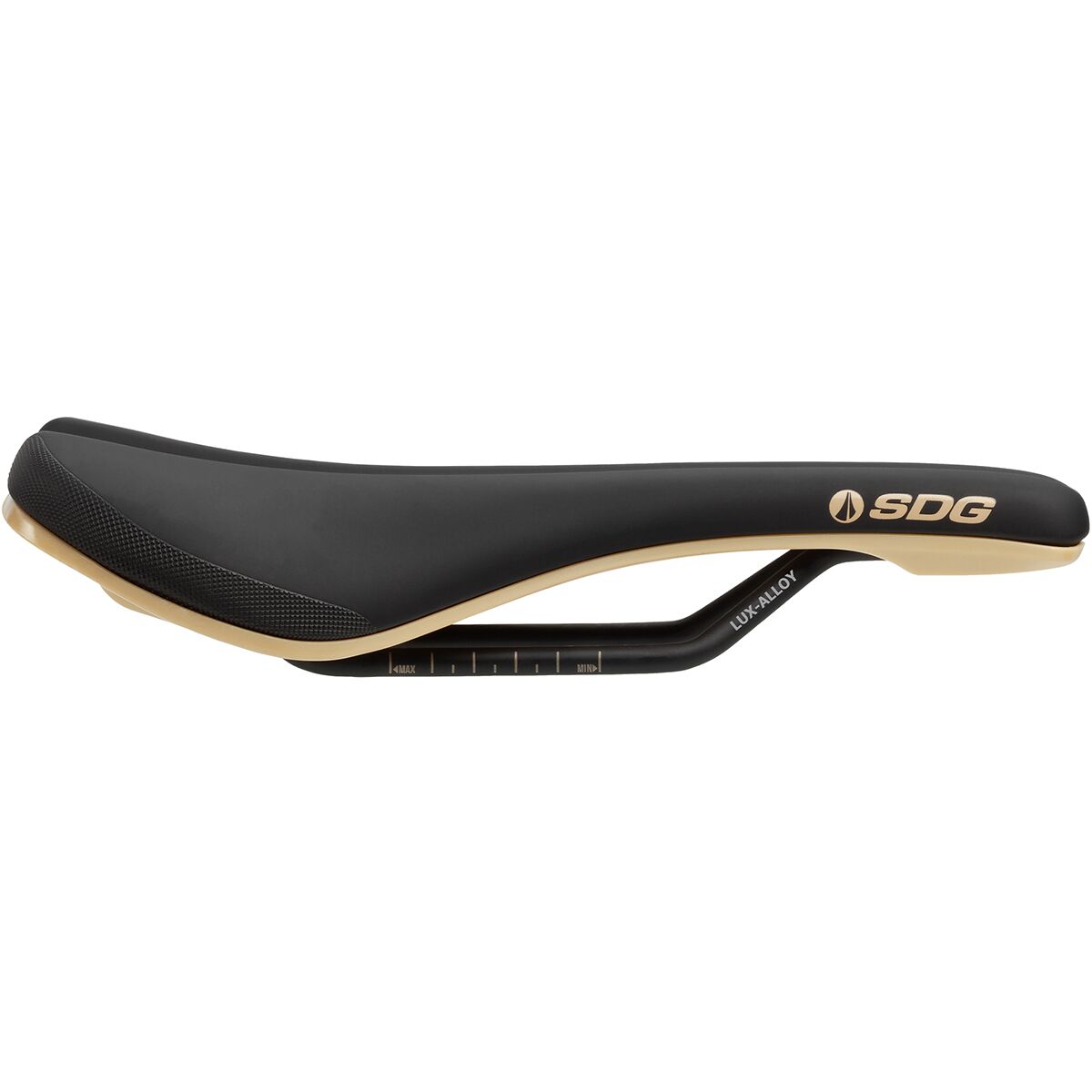 SDG Components Bel-Air V3 Lux-Alloy Saddle Black/Tan, 140mm
