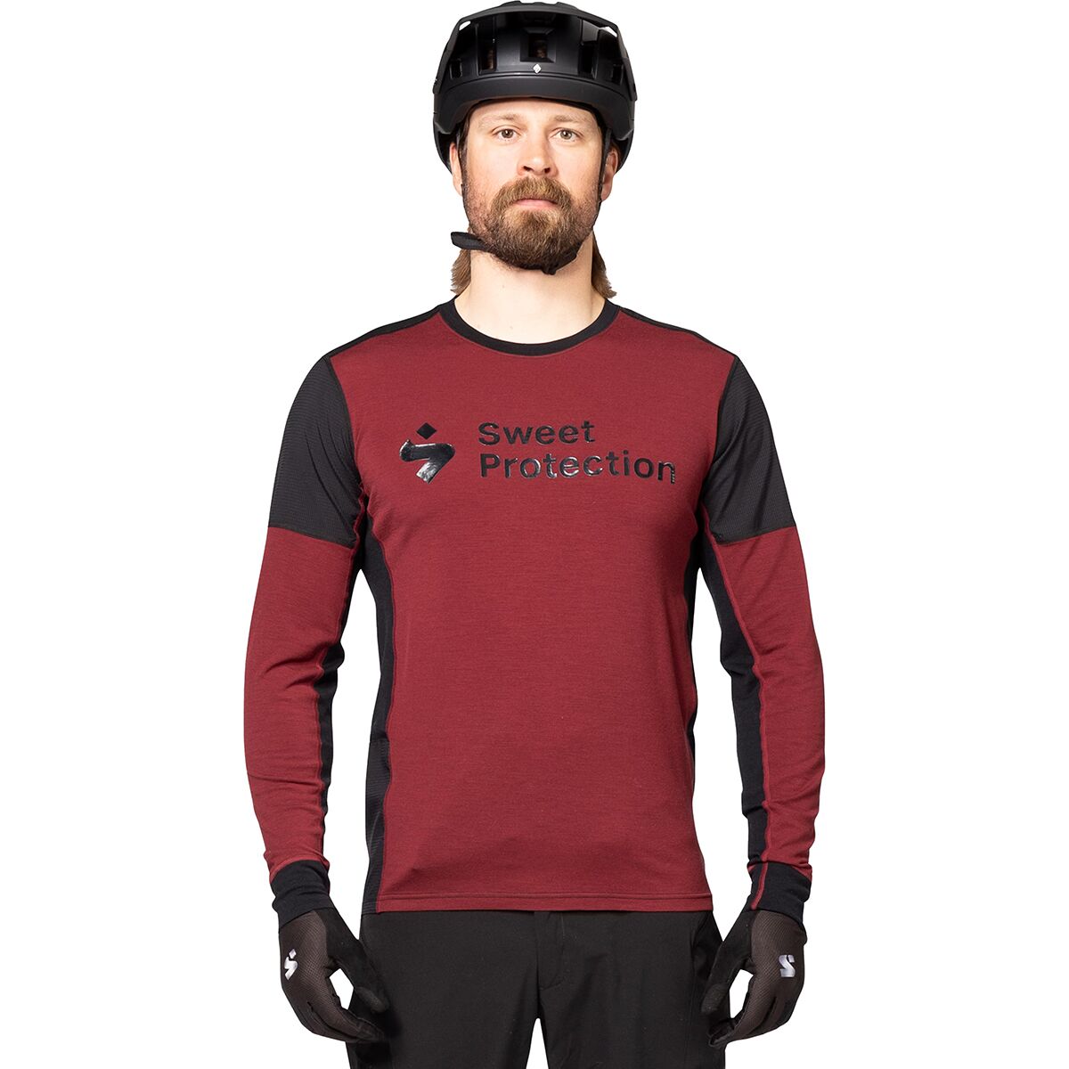 Sweet Protection Sweet Protection Hunter Merino Hybrid Long-Sleeve Jersey - Men's Dark Red, S
