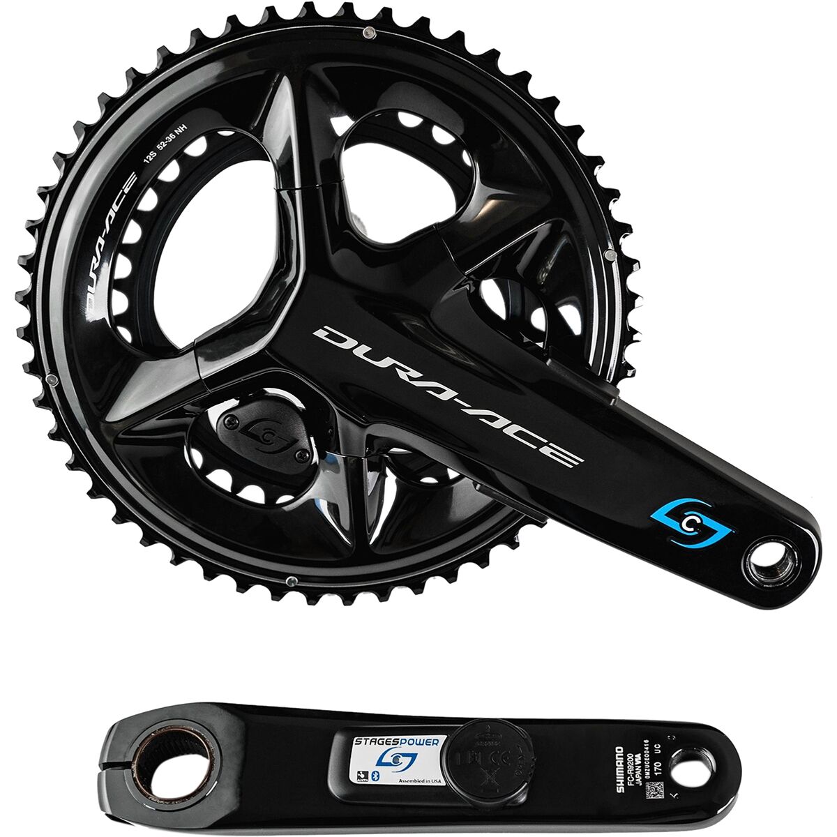 Stages Cycling Shimano Dura-Ace R9200 Gen 3 Dual-Sided Power Meter Crankset Black, 172.5mm, 50/34
