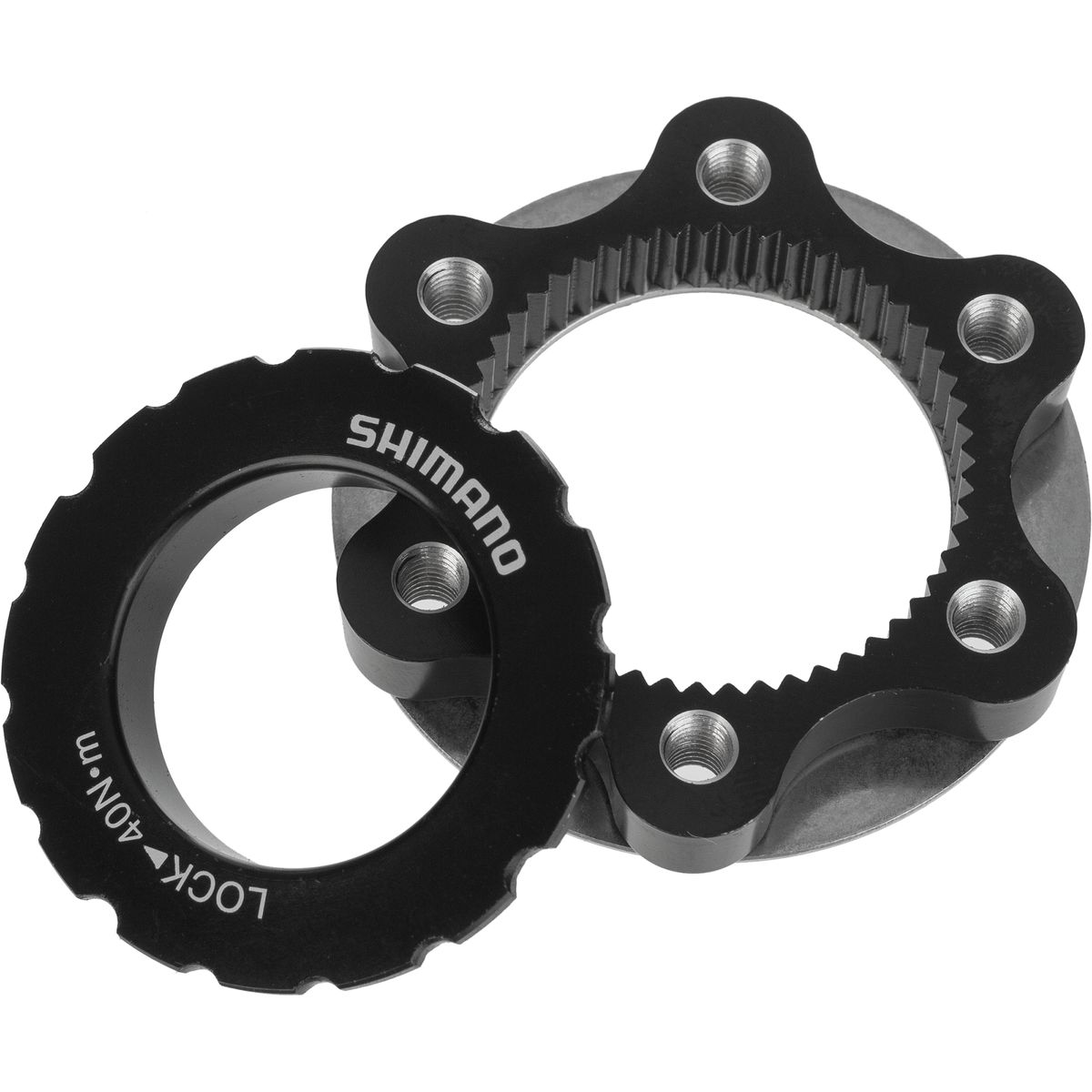 Shimano Centerlock to 6-Bolt Rotor Adapter Black, One Size