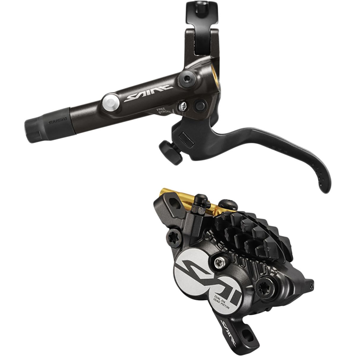 Shimano Saint M820 Disc Brakes Black/Gold, Rear