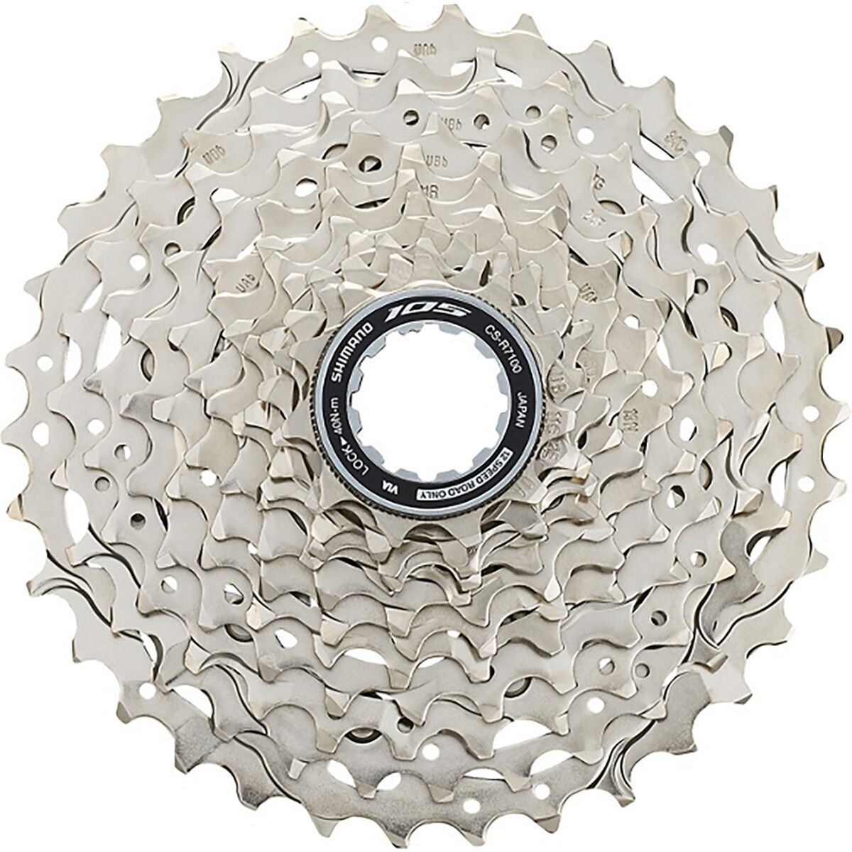 Shimano Shimano 105 CS-R7100 12-Speed Cassette Silver, 11-34T, 12- Speed